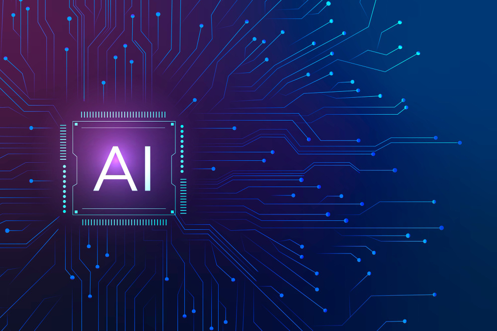 Digital illustration of AI technology in action representing AI in Action 2025, symbolizing advanced machine learning and stronger cybersecurity for modern businesses.