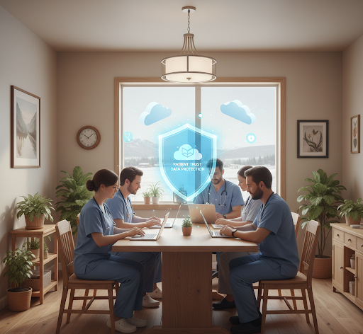 Idaho medical clinic implementing AI securely while maintaining HIPAA compliance and patient trust.
