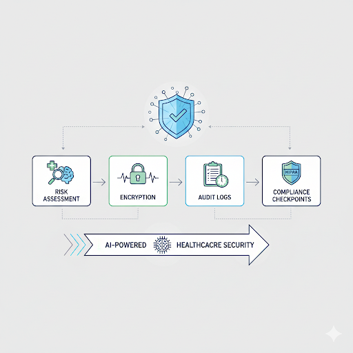AI risk assessment and HIPAA compliance controls for healthcare organizations in 2026.