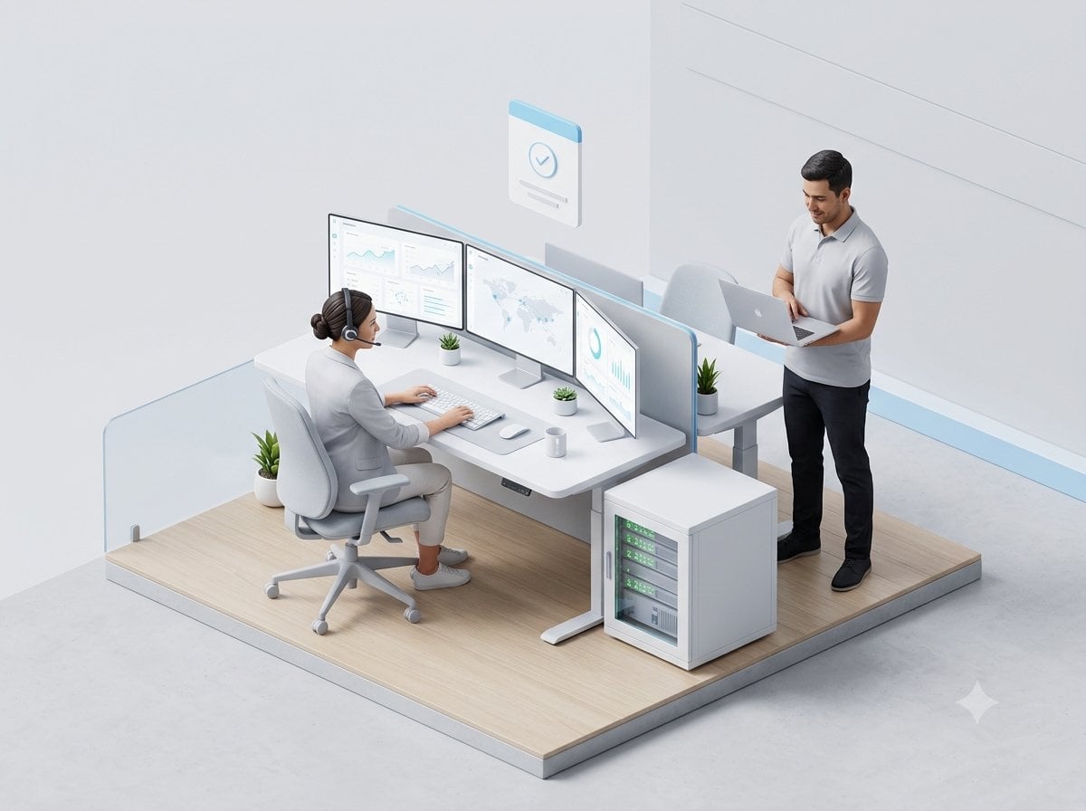 Managed IT support help desk in Idaho - MOATiT technicians monitoring business networks