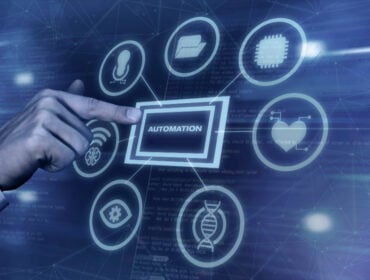 Small business employee using an AI chatbot dashboard